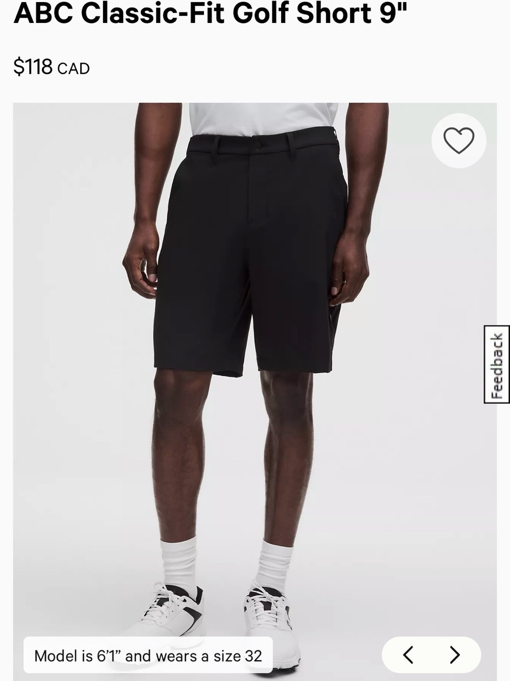 NWT lululemon athletica Men's Flat-Front Golf Shorts — Black